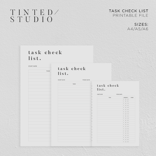 Task Check List by Tinted Studios