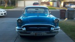 timmytostada:  when ever i’m down i just go out side and take a look at Bella and yes our 55 buick name is Bella, Bella blue to be exact. 