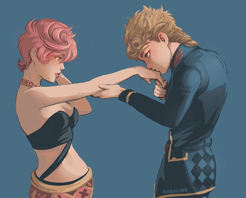 auralime:My secret Santa for @jjba-secret-santa was @jaq-frost : BLESS YOU FOR LIKING GIORNO/TRISH!I