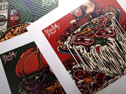 rudcef:  PRINT : Healthyfood  Size : 13.4X13.4(inch) / 340×340(mm) Paper : TINTORETTO (Made in Italy) 250g Method : ROLAND VersaUV LEC-330 Edit of 100 (Numbered with signature)  Via RCF