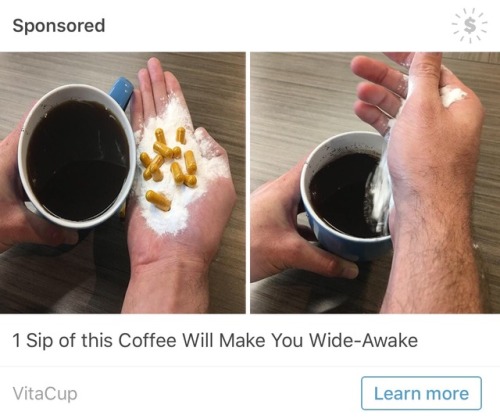 official-andy-warhol:That’s right, pour 6 ounces of cocaine and 20 vitamin tablets in your coffee an