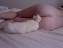filthyalice:  I’m laying around wearing my tail right now :D Daddy has been playing with my butt a lot more so it’s easier to wear it a lot longer. I almost forget it’s even there now.