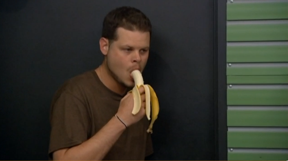 mrbritneyhaynes:  Derrick eats that banana!  I couldn’t resist!  