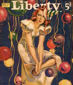 Liberty magazine, November 1939. cover by
