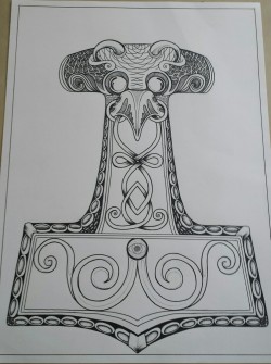 #Mjöllnir   #thorshammer   #penandink