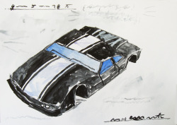 milanesic:  Milan Nesic _ Black car. 2018 Watercolor on paper, 25 x 35 cm