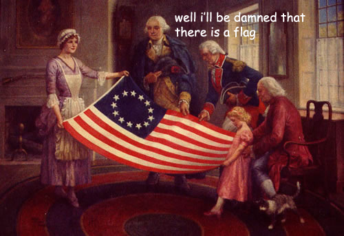 ladyhistory:  In which General Washington becomes increasingly done with Betsy Ross showing him flags.