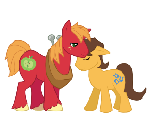 mlp-shipping-challenge:  SOURCE —— Seen this around, so why not? :D You have 2 hours to draw and submit your picture of Big Macintosh x Caramel! This challenge is SFW and NSFW! Good luck!  <3! Yesss, more of this adorable pairing plz. OwO