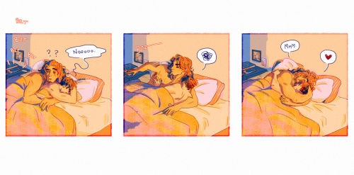 dreamingpartone:asanoya week 2020 | day seven: sharing a bedsleepy