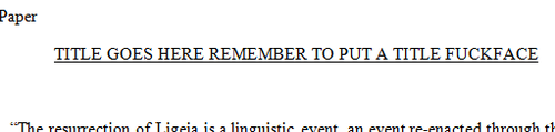 cloysterbell:  cloysterbell:  So every time I write a paper, I tend to forget to