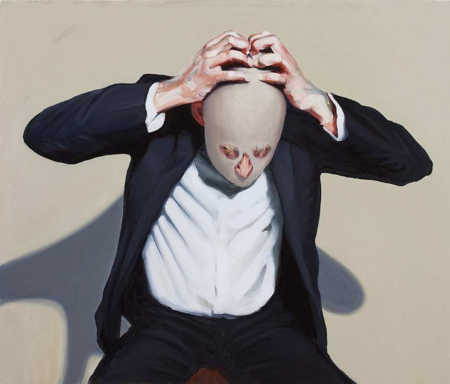 Peter Ravn, Mask, 80×100 cm, Oil on canvas, 2011.