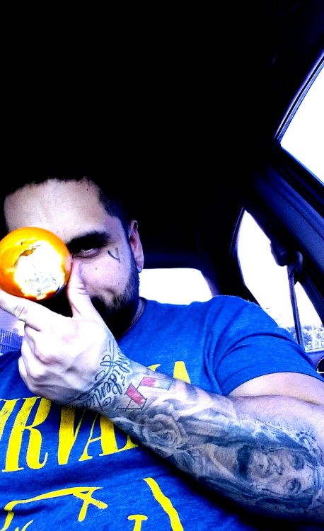 brutesndaddies:  My orange earlier today, :)