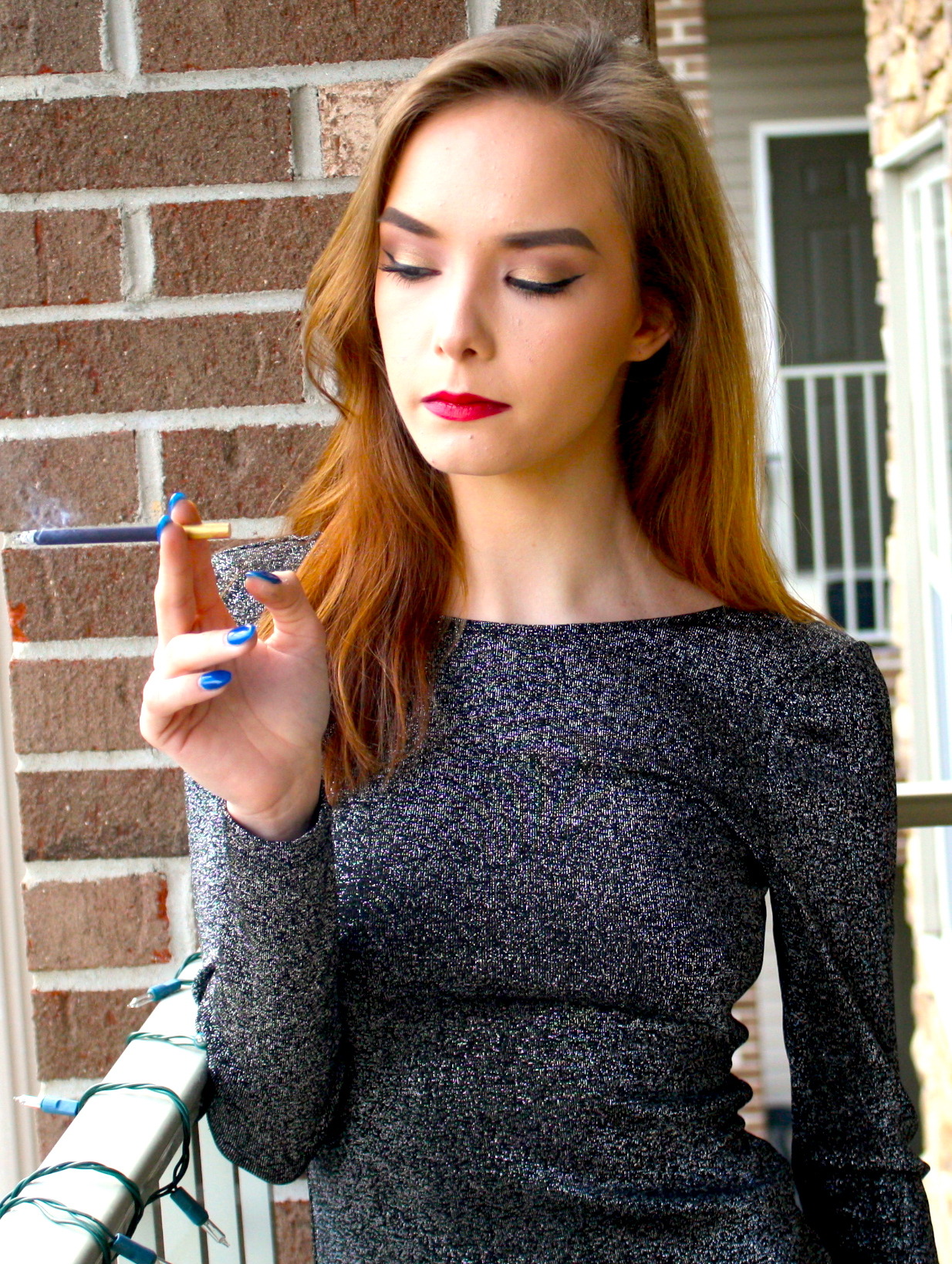 brookeandlacey:Lacey Nat Sherman Black &amp; Gold