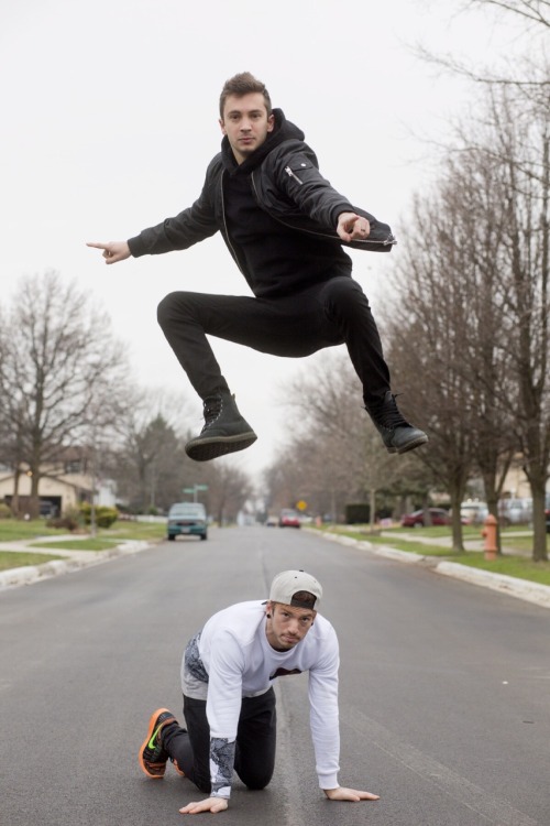 extreme leap frog game between tyler and josh