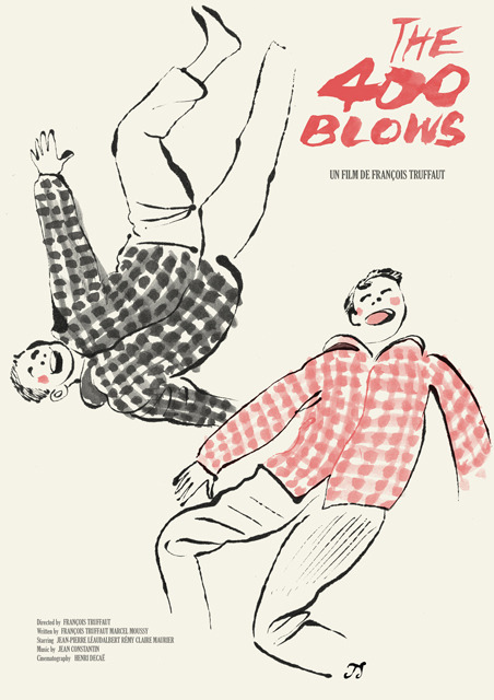 antoniostella:Poster for “The 400 Blows” Les quatre cents coups -1959 by François Truffaut.