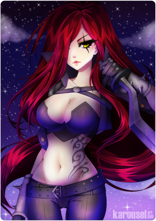 league-of-legends-sexy-girls:  Katarina, the Sinister Blade by Karousel-k