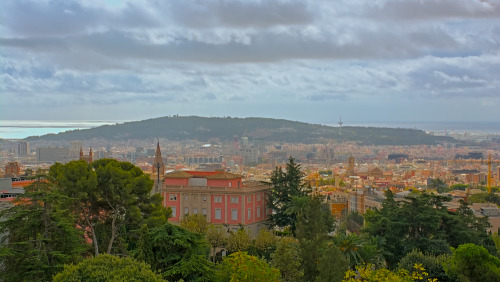 aerial views on Barcelona and surroundings