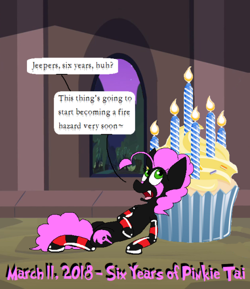 darkfiretaimatsu: When this Tumblr email cupcake finally burns down my home, it’s going to be very exciting indeed~ What else can I say at this point but thanks to all you folks who’ve stuck with me for six whole years. Let’s keep it going forever~