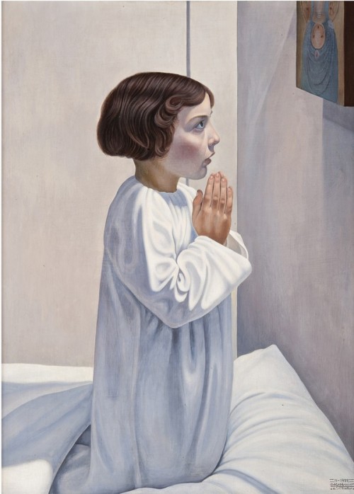 Cagnaccio di San Pietro (Italian, 1897 – 1946)  The prayer, 1932Oil on wood, 60 x 80 cm