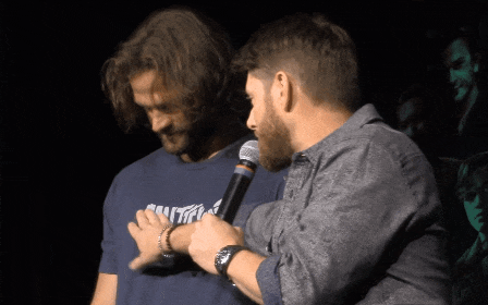nothingidputbeforeyou:  Chin hands, touching, shoving, chest-rubbing, and fist bumps from DallasCon 
