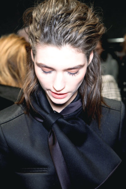 Manon Leloup Backstage Blumarine Fall/Winter 2013