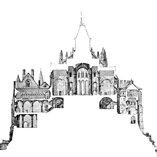 Mont Saint Michel, as of 1875.(source)
