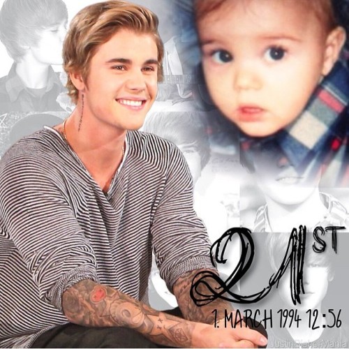 Justin Drew Bieber Mallette 1 de Marzo de 1994 12:56:08 am Hooooooy es un día tan feliz y a l