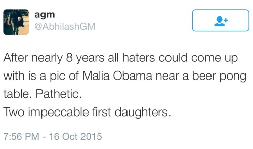 odinsblog:  Hypocritical Republicans are sO desperate to dig up dirt on the Obamas, but the best they could come up with was a leaked  snapchat from a right wing tabloid of Malia standing next to a beer pong table while visiting a college   God forbid