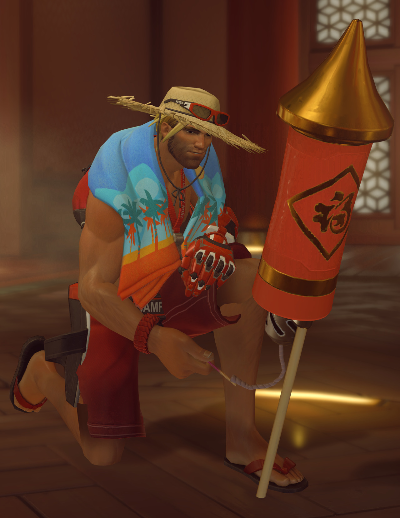sentaigunji:I love the detail that went into McCree’s victory pose. He’s trying
