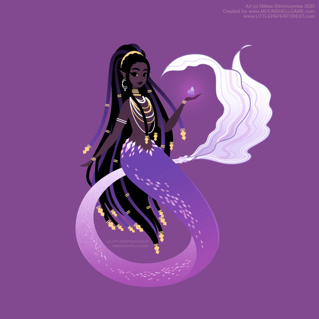 Another mermaid for @moonshellgame! 🔮✨