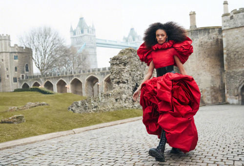 Kukua Williams, photographed by Richard Phibbs and styled by Cathy Kasterine for Harper’s Baza