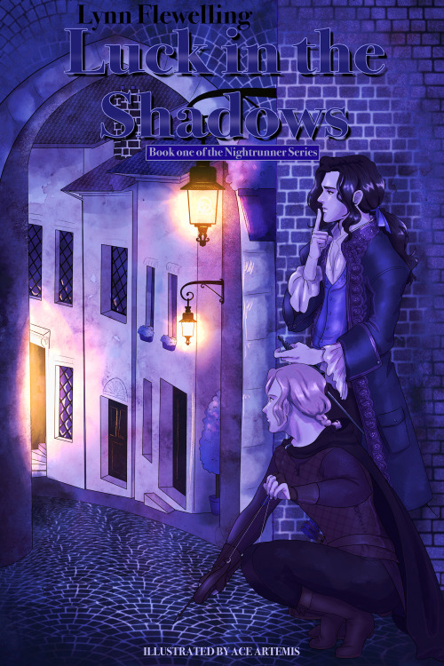 “And in the light.”Mock cover for Luck in the Shadows by Lynn Flewelling.