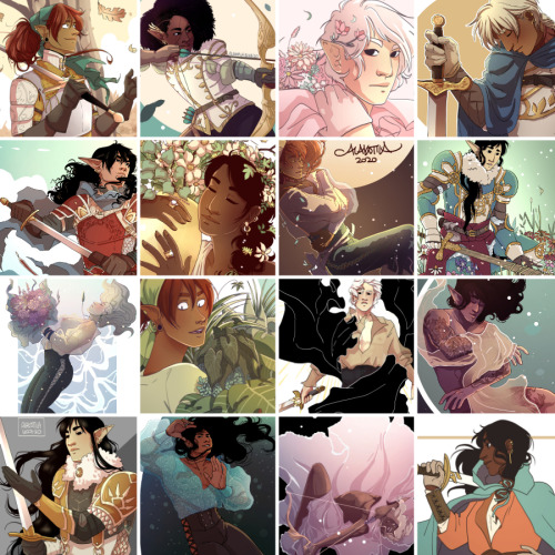 Some snippets of my art from 2020! This is ONLY for my comic Spidersilk &ndash; I did a lot of art t