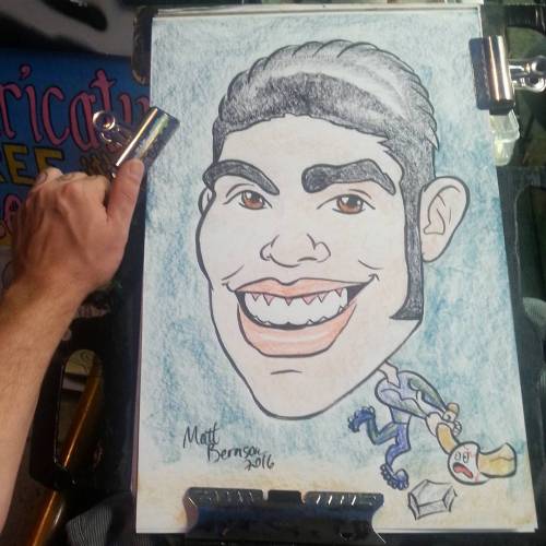 Porn photo Doing caricatures at Dairy Delight!  #art