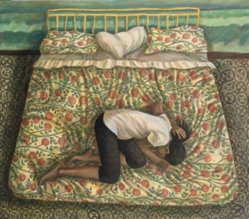 Bed of Roses   -  Luz Letts, 2018Peruvian, b. 1961 - Mixed media on canvas,  150 x 170 cm.