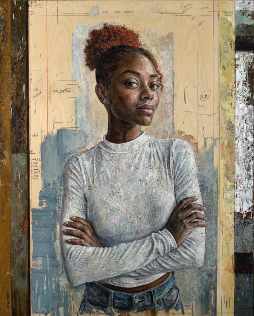 fyblackwomenart: Portrait of Ashleigh Murray by Tim Okamura