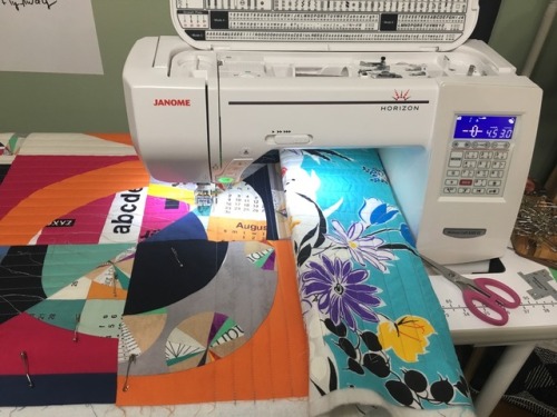 Slow progress on quilting: A long time ago (well, back in October of 2016), I took a class on improv