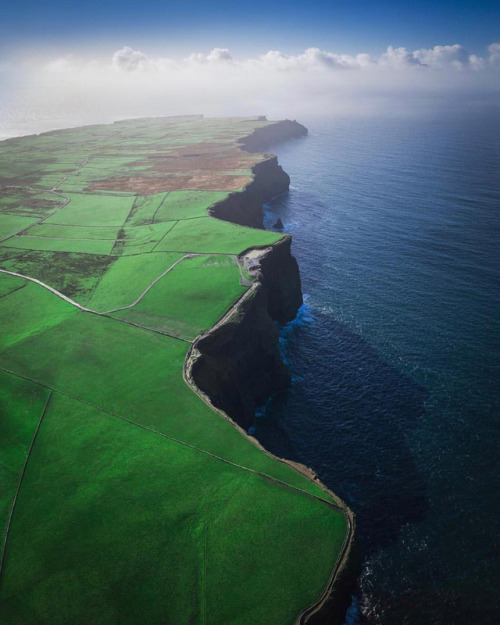 dailyoverview: Happy St. Patrick’s Day! Here’s an incredible aerial view of the Cliffs o