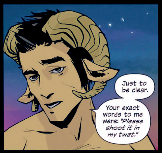 delillie:  If any two panels should convince you to read Saga it’s these two. 