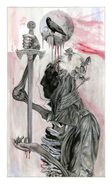 just-art:  Aeres & Artemis : by Alex Kirzhner / Tumblr / Store Mixed media on rives. Part of the Focal Dystonia art show Bottleneck Gallery, available HERE. 