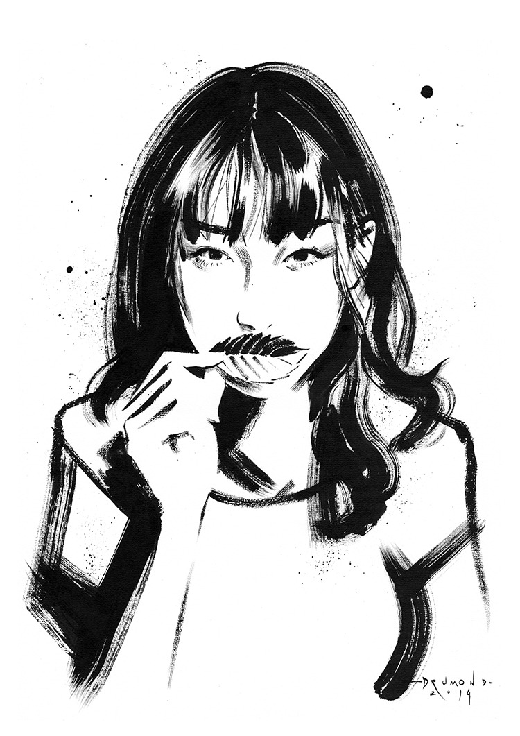 drumondart:  Ink wash paintingsChinese ink and brush on paper 