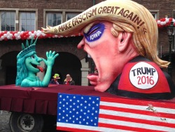 ladyjesterandbabydragon:  centuriesboy:  sixpenceee:  A carnival float in Düsseldorf, Germany.   Y'all know it’s real when Germany makes a fascist callout post.  Germany’s the most likely to make a fascist callout post because unlike SOME countries