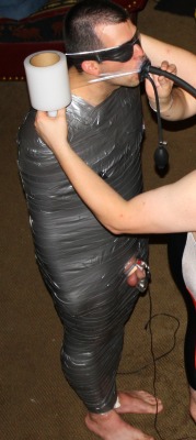 bondagejock: Mummified with inflatable breathing
