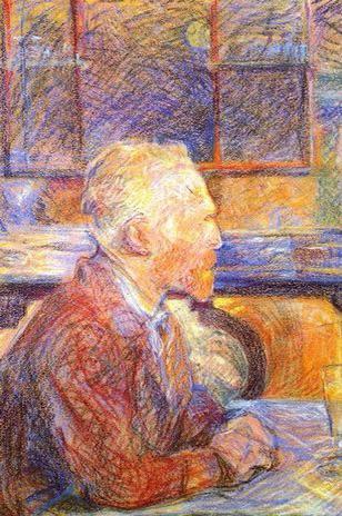 blondebrainpower:Portrait of Vincent van Gogh, 1887By Henri de Toulouse-Lautrec