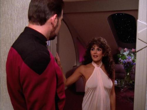 celebritysexytime:  Old school Marina Sirtis Star Trek - TNG hotness