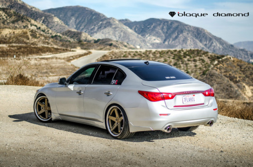 2014 Infiniti Q50 on 20&quot; Bronze Chrome SS Lip BD21&rsquo;s