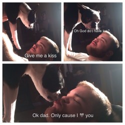 jefferybarkley:  Cinco and his daddy.