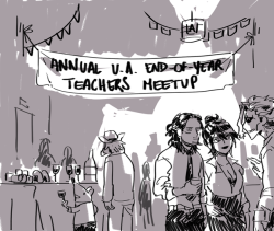 alcieart:   the UA teachers have mock awards every year and aizawa always wins the “most expelled students” award….. except this year  