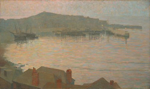 View of the Harbour of St. Ives   -    Gijs Bosch Reitz , c.1895.Dutch, 1860-1938Oil on canvas,  89 