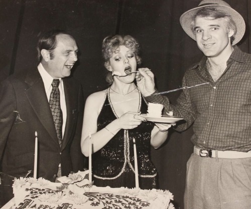 Bernadette Peters and Steve Martin in 1978 at the Rivera Hotel and Casino celebrating Bernadette&